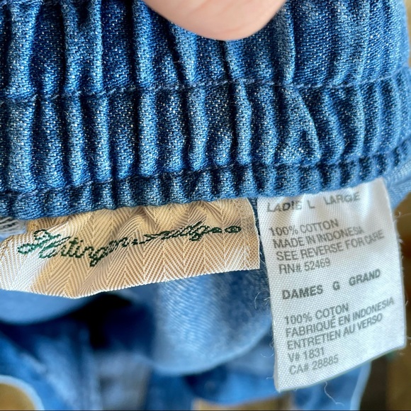 HUNTINGTON RIDGE Vtg Button Front Chambray Skirt - Picture 9 of 9